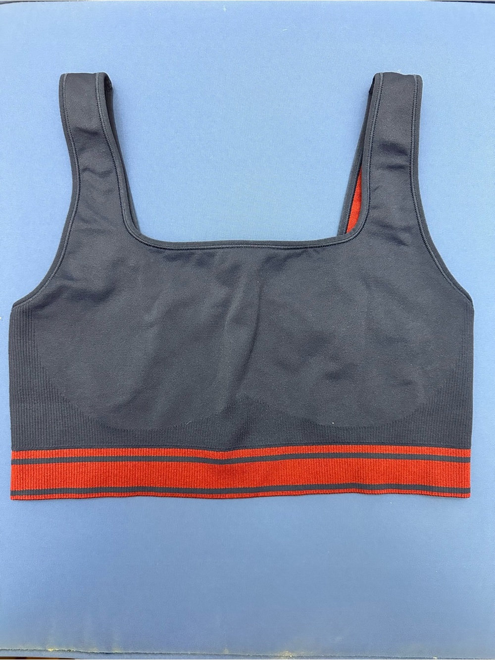PINK Victoria's Secret Black Sports Bra with Red Stripe